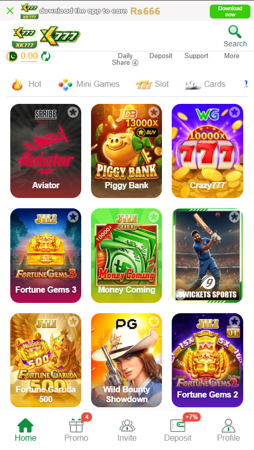 XK777 Game APK Latest Interface Screen Shot