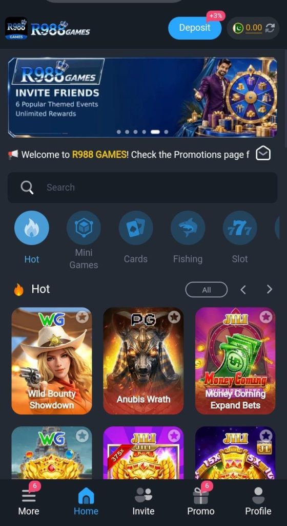R988 Game APK Download Interface Page