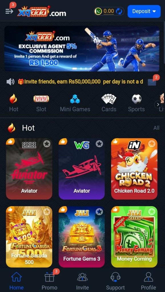 XQ777 Game APK Download Interface Page